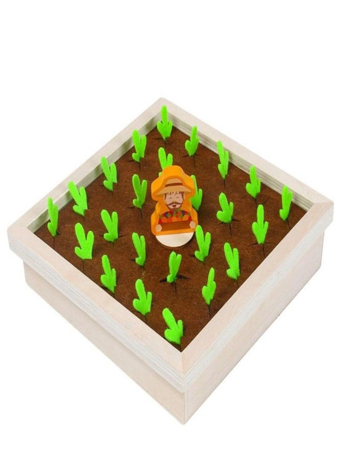 Wudly Wooden Carrot Harvest Toy for Kids | Montessori Fine Motor Planting Game for Toddlers | Educational Activity Toy for 1-4 Years | Shape Sorting & Hand-Eye Coordination | Gift for Boys & Girls - Image 1